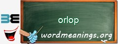 WordMeaning blackboard for orlop
